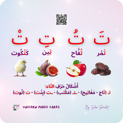 Arabic Alphabet - Vowels and Letter Forms - 32 Digital Flash Cards