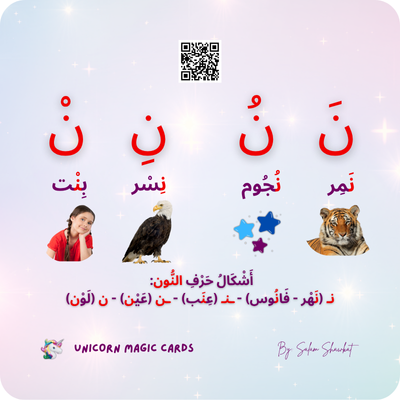 Arabic Alphabet - Vowels and Letter Forms - 32 Digital Flash Cards