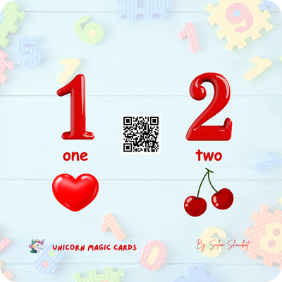 Numbers from 1 to 10 - Digits and Letters - 8 Digital Flash Cards